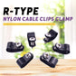 Swpeet 120 Pack Black 3/8 Inch Nylon Plastic R-Type Cable Clips Clamp Kit, Nylon Screw Mounting Cord Fastener Clips with 120 Pack Screws for Wire Management (3/8 Inch, Black)