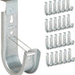 ICC Ceiling Mount J Hook 2” with Retainer Clip - Galvanized Steel Cable Management Hooks for Hanging Cable - Rust-Resistant, EIA and TIA Compliant - 2 Inch 25-Pack