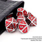 Haxtec Metal Dice Set D&D Red Silver DND Dice Set for Dungeons and Dragons RPG Games Leather Dice Bag DND Gifts-Glossy Enamel Dice (Silver Red)