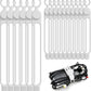 Nearockle Silicone Cable Ties Cord Organizer for Cable Management, 16PCS 4.2" and 7.1" Reusable Cable Organizer Electronic Accessories for Home, Office, Kitchen, School, Travel (White)