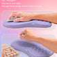 Hokafenle 2in1 Combination, Wave Keyboard Wrist Rest and Ergonomic Curvature Mouse Pad Wrist Support for Relieve Wrist Pain, Filled with Soft Cushion Memory Foam, Purplish Blue