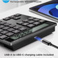 Bluetooth Number Pad, Wireless Numeric Keypad Calculator with Display, USB-C Rechargeable External 34-Keys Numpad, Financial Data Entry Keyboard for iMac, MacBook Air/Pro, PC Desktop, Laptop Notebook