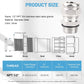 NPT 1/2" Stainless Steel Waterproof Cable Gland IP68 Waterproof Cable Gland Adjustable 6-12mm Cable Gland Protectors - 2 Pcs