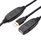 50 Feet Active USB Extension Cable 2.0 Male to Female with 2 Extension chipsets Signal Booster - Active Extension/Repeater Cord 15 Meters / 50 Feet