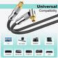 EMK Premium 24K Gold-Plated Right Angle Optical Cable – 90° Toslink to Toslink (5M/15Ft), 360° Rotatable for Soundbars, TVs & Home Theater