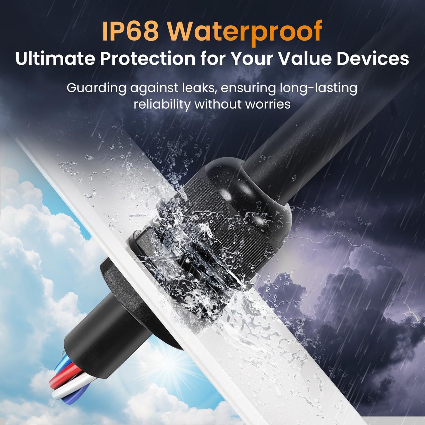 QILIPSU 12pcs 3/8" NPT Cable Gland Waterproof IP68 Nylon Cable Pass Through Cord Grip Connector Strain Relief Wire Grommet