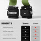 DMoose Fitness Weight Lifting Hooks (Pair) for Deadlifts, Pull Ups, Rows & Shrugs - Anti-Rip Nylon Strap Hand Grips with Thick Wrist Padding - Heavy Duty Wrist Straps for Weightlifting & Gym Workouts