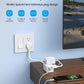 TROND Outlet Extender with 6 Inch Cord - Multi Plug Wall Outlet with PD 20W USB C Plug Adapter, Ultra Short Extension Cord, 3 Way Power Splitter for Bathroom Kitchen Office Dorm Travel Essentials