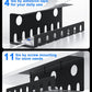Delamu 2 Pack Metal Under Desk Cable Management Tray, U-Channel Cord Organizer Box, Office Under Desk Cord Organizers, Cable Management with Various Accessories, Black, 15.75 Inches