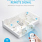 Remote Control Outlet Wireless Light Switch for Household Appliances, Expandable Remote Light Switch Kit, Up to 100 ft Range, FCC Certified, ETL Listed, White (3 Outlets + 1 Remotes)