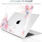 Batianda Premium Case for New MacBook Air 15 inch 2025 2024 2023 with M4 M3 M2 Chip, Designed Protective Plastic Hardshell & Keyboard Cover & Screen Protector, Lovely Flower