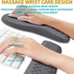 Hokafenle 2 in 1 Ergonomic Mouse Pad Wrist Support & Wrist Rest for Computer Keyboard Set, with Relieve Carpal Tunnel Pain Massage Bulge and Full Memory Gel Design (2In1 Set, Dark Gray)