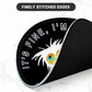 ITNRSIIET Round Mouse Pad with Stitched Edge Premium-Textured Waterproof Non-Slip Rubber Base Desktop Protection Mat Diameter 8.7 inches, Funny Cat