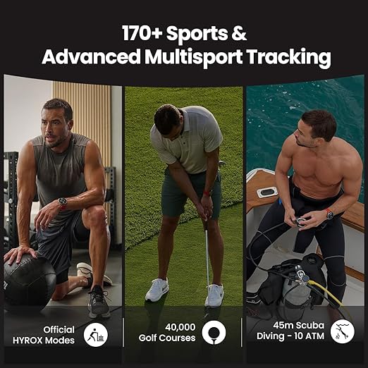 Amazfit Balance 2 Smart Watch 1.5" AMOLED Display, Offline Maps, Dual Band GPS, 21 Days Battery, 160+ Sport Modes, Hyrox & Golf Mode, Strength Training, Heart Rate & Sleep Tracker for Android & iPhone