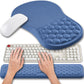 Hokafenle 2 in 1 Ergonomic Mouse Pad Wrist Support & Wrist Rest for Computer Keyboard Set, with Relieve Carpal Tunnel Pain Massage Bulge and Full Memory Gel Design (2In1 Set, Midnight Blue)