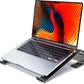 Laptop Riser for Desk - Aluminum Ergonomic Computer Stand for Laptop Cooling - Compatible with MacBook Pro/Air, Dell, HP, Lenovo, 10-17.3'', Black
