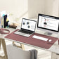 YSAGi Non-Slip Leather Desk Pad L Size, Waterproof Laptop Computer Desk Keyboard Mat, Table Protector Blotter Mat, Large Mouse Pad for Office/Work/Home/Decor(Dark Pink, 35.4" x 17")