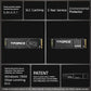 TEAMGROUP T-Force G70 PRO Graphene Heatsink 2TB DRAM SLC Cache 3D TLC NAND NVMe InnoGrit PCIe Gen4x4 M.2 2280 Gaming Internal SSD Works with PS5 Read/Write 7400/6800 MB/s TM8FFH002T0C129