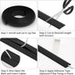 ZhiYo 5.6ft Cord Covers for Wires on Floor, Cord Hider Floor Hide Extension Cords, Soft PVC Cable Cover Cable Protector, Wire Cavity W0.62in H0.31in, Gray Oak Wood