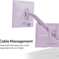 Pixio PS1D Wave Purple Dual Monitor Arm Stand Desk Mount - Fits up to 32 inches Monitors and up to 19.8lbs. VESA Compatibility and Integrated Cable Management