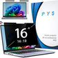PYS Magnetic Laptop Privacy Screen 16 Inch 16:10 Ratio - Computer Monitor Screen Privacy Shield, Anti-Glare Blue Light Filter, Detachable Privacy Screen Protector for Lenovo, Hp Envy, Dell