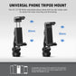 NEEWER Adjustable Phone Tripod Mount with Cold Shoe 1/4" Thread 180° Tilt 360° Rotation Cleaning Cloth Phone Clamp Holder Compatible with iPhone Samsung Android Camera Cage for Video Recording, GA010