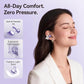Kinglucky ClipFree Open-Ear Headphones, Butterfly-Inspired Ear-Cuff Design, Stylish & Comfortable Clip-On Ear Buds, Wireless Earbuds for Women, Long Battery Life, Great for Gifting - Purple