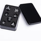 D&D Stripe Dice Set,Black Metal Dungeons and Dragons Dice Set with Box, Crack Polyhedral Dice for RPG Board Games (Matte Black Silver)