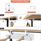Univivi No Drill Under Desk Cable Management Tray, 36" Cord Organizer for Table, Clamp/Screw Mount Desk Cable Management, Premium Fabric Cable Management Tray for Office, Home
