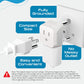 Ceptics African Travel Adapter Set 2 in 1 USA to Africa, S. Africa, Nigeria, Ghana, Uganda (Type M, E/F, Type G) - 3 Pack (Does Not Convert Voltage)