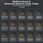 11 In 1 Network Cable Tester with 60000 Digit Multimeter 7 Wavelengths OPM 10Km/10mW VFL 600M Measurable Length 100 Records Tool Kit for CAT5 CAT6 Telephone Ethernet RJ11 RJ45 PoE Wire Tracer NCV, Red