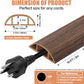 Floor Cord Cover Cable Cavity Self Adhesive Cord Hider Floor Floor Cable Management Power Cord Protector Floor Electric Cord Covers for Offices, Gym, Exhibitions (Misty Brown Wood, 2.36" x 10')