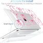 MEEgoodo Case for MacBook Pro 13 inch Case 2022 2021 2020 New A2338 M2/M1 A2251 A2289, Laptop Hard Shell with Keyboard & Camera Cover Compatible with 13 inch MacBook Pro, Coquette Ribbon Bow