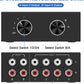 Y.D.F 4-Way Bi-Directional RCA Switch, HiFi AV L/R Sound Channel 2 in 4 Out or 4 in 2 Out, L/R Sound Channel Audio Switcher Splitter RCA Stereo Selector for DVD Stereo Speaker CD Player