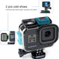 Waterproof Housing Case for GoPro Hero 8 Black - 60M(196ft) Protective Underwater Diving Shell Mount with 2 Cold Shoe Adapters Bracket Accessories Action Camera