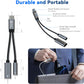 USB Type C to 3.5mm Headphone and Charger Adapter,2 in 1 USB C to Aux Audio Jack Hi-Res DAC with Charging for Earphones,Compatible with Samsung Galaxy S25/S24/S23/S22+(USB-3.5MM, 5Pack)