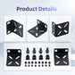 Rack Mount Kit for 17.3 inch Switches, Adjustable Rack Ears for Buffalo Tech, Cisco, NETGEAR,Dell, D-Link, Linksys and TRENDnet Products, Adjustable Hole Distance 14-29mm