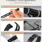 20Pcs Nearockle Silicone Cable Ties, 5.12 Inch Adjustable Cord Organizer Reusable Zip Ties for Charging Cords Earphone Computer Wire, Office Desk Cable Management Travel Accessories(Black)