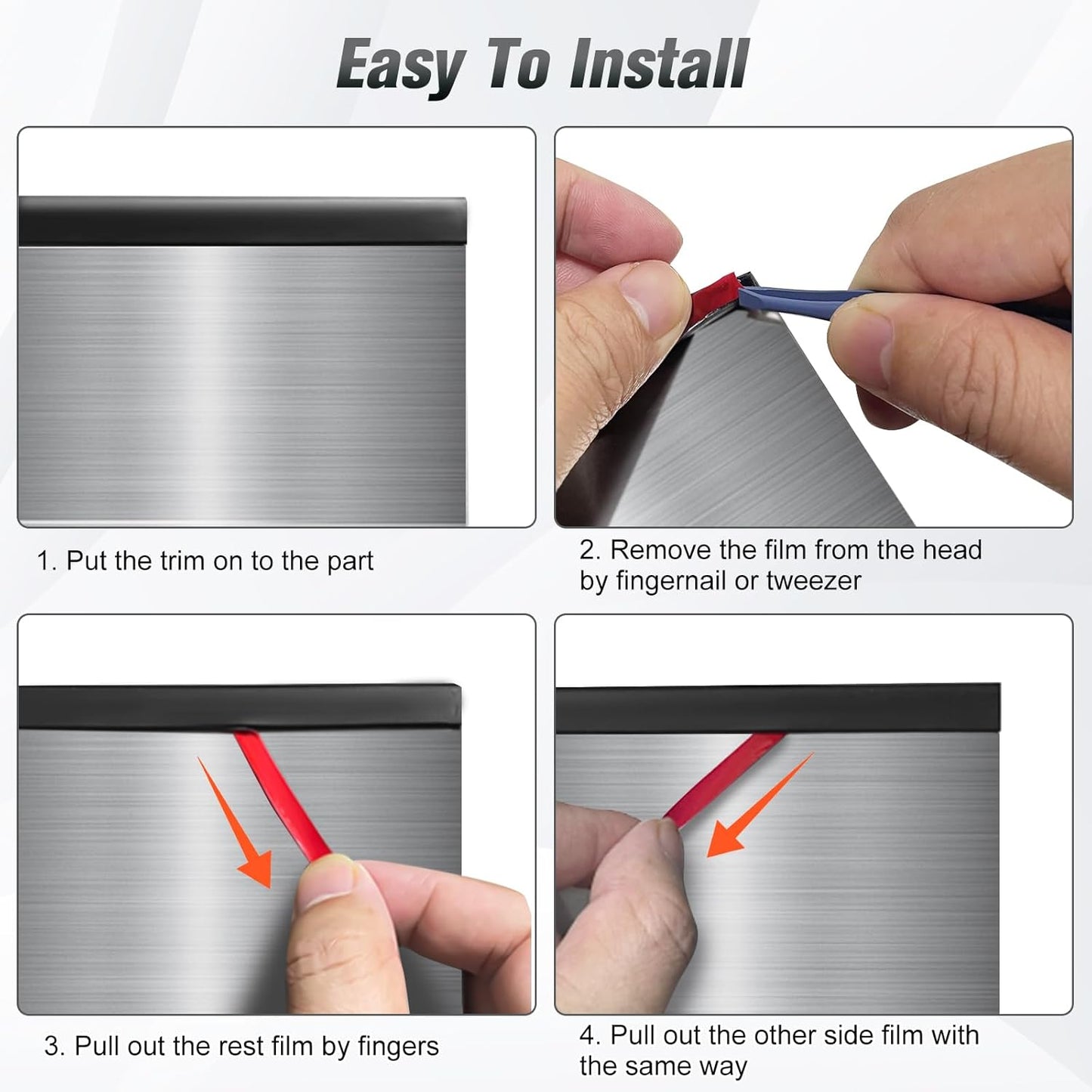 Edge Trim, 3/16" Rubber Edge Trim, Flexible Self Adhesive U Channel Edge Protector for Glass, Mirror, Plywood, Steel Panel Sharp Edges, Peel and Stick Plastic Trim, Black Color, 20Ft