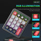 Adventurers K812 Wired Mechanical Numeric Keypad, 19-Key Hot-Swappable RGB Numpad, Macro Programmable, Detachable Type-C Cable, Game/Office Mode Switch – for PC/Laptop/Desktop (Black)