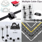 ELII 328Pcs Cable Management Kit, 8 Magnetic Cable Holder,69Adhesive Cable Clips,4 Cable Sleeve Split,22Reusable Cable Strap,200 Nylon Cable Zip Ties with 25 Mounts TV Office (Black)