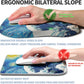 Ergonomic Raised Mouse Pad Wrist Support with Bilateral Slope Memory Foam Mousepad for Wrist Rest and Carpal Tunnel Pain Relief 11.8x7.9〃Starry Night Waves
