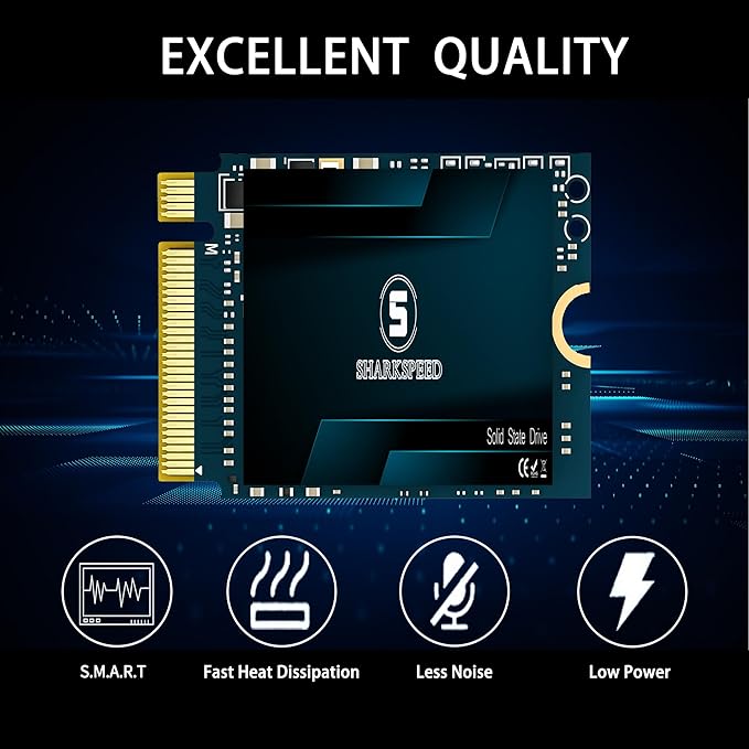 M.2 2230 SSD 1TB NVMe PCIe Gen4.0X4 Internal Solid State Drive 30mm, Gaming SSD Compatible with Steam Deck, ROG Ally, Microsoft Surface pro7+/proX/laptop3/laptop4/laptop Go Ultrabook