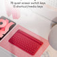 Macally Bluetooth Tablet Keyboard - Multi Device Wireless Keyboard for Phone, iPad mini/Pro, Android - Rechargeable with Built in Stand and Quiet Keys