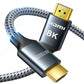 ARISKEEN 8K HDMI Cable 20FT, 48Gbps High Speed HDMI 2.1 Cable, 8K 60Hz, 4K 120Hz 144Hz Support for HDR 10, HDCP 2.2 2.3, eARC, DTS:X, Braided HDMI Cord Compatible with Laptop/HDTV/Monitor - 20 Feet