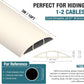 Floor Cord Cover, Cable Protector, 0.63W x 0.31H inches, Wire Cover for Extension Cords, Floor Cable Covers Prevent Cable Trips (Beige, 50-10 Feet)