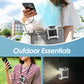 Portable Waist Fan Clip on, Personal Wearable Belt Fan 10000mAh Rechargeable Battery Under Shirt,5 Speeds with light, Neck Fan Hands-Free Cooling For Outdoor Camping Travel (White)