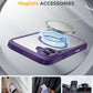 Miracase Magnetic for iPhone 16 Plus Case Full-Body Phone with Built-in Glass Screen Protector, [Compatible with MagSafe] Military Drop Proof 16 Plus Cover 6.7 inch, Purple