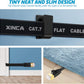 Cat 7 Flat Ethernet Cable 25ft Black, High Speed 10GB Shielded (STP) LAN Internet Network Cable Ethernet Patch Computer Cable with Rj45 Connectors and 10pcs Adhesive Cable Clips