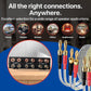 Y.D.F 2 Port Amplifier Speaker Selector, 2(1)-in-1(2)-Out Amp Speaker Switcher Selector, AMP A/B Switch Splitter 2-Way Loudspeaker Control Combiner Box